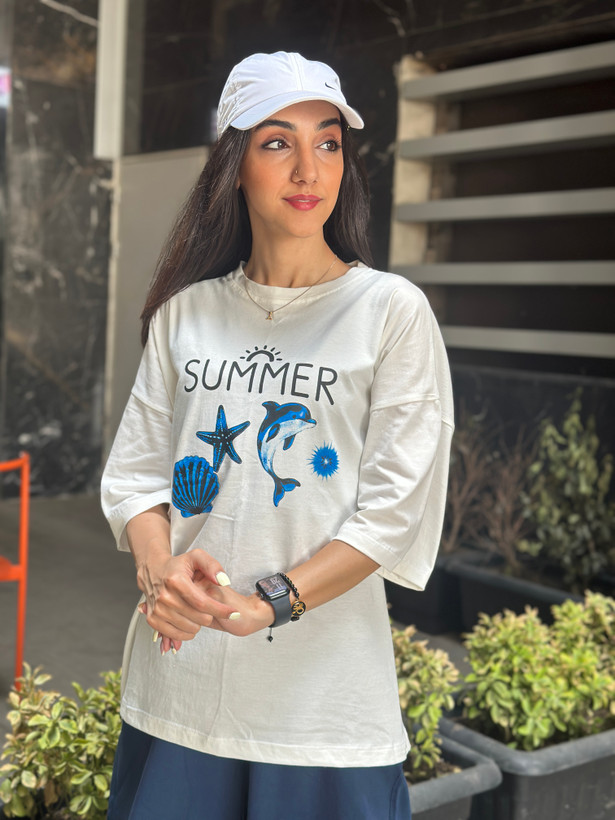 ست تیشرت شلوار Summer دخترانه و زنانه نخ پنبه